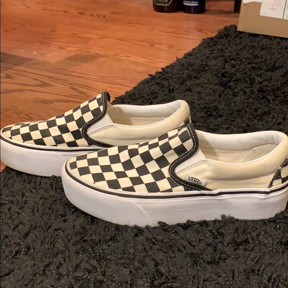 Vans Checkered Platform Slip On Sneaker
